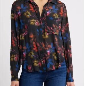 Bella Dahl Multicolor Floral Button Down Shirt